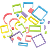 Dúhové Montessori vzdelávacie drevené bloky