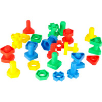 Stavebné bloky Montessori vzdelávacie skrutky - 30 prvkov