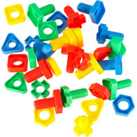 Stavebné bloky Montessori vzdelávacie skrutky - 30 prvkov