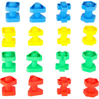 Stavebné bloky Montessori vzdelávacie skrutky - 30 prvkov
