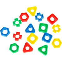 Stavebné bloky Montessori vzdelávacie skrutky - 30 prvkov