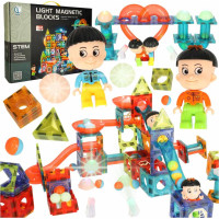 Magnetická guličková dráha svietiaca 202 kusov