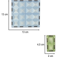 3D magnetické stavebnice svietiace Zvierací park - 124 prvkov