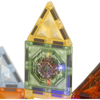 3D stavebné magnetické kocky svietiace Zvierací park - 90 prvkov