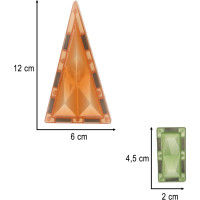 3D stavebné magnetické kocky svietiace Zvierací park - 90 prvkov