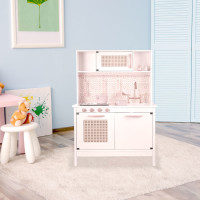 Detská drevená retro kuchynka z MDF s doplnkami BOHO
