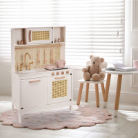 Detská drevená retro kuchynka z MDF s doplnkami BOHO