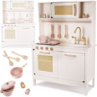 Detská drevená retro kuchynka z MDF s doplnkami BOHO