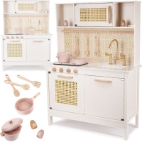 Detská drevená retro kuchynka z MDF s doplnkami BOHO