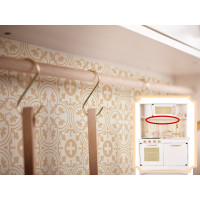 Detská drevená retro kuchynka z MDF s doplnkami BOHO