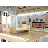Drevený domček pre bábiky LULILO FLORO boho LED