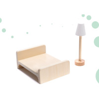 Drevený domček pre bábiky LULILO FLORO boho LED