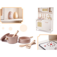 Detská drevená retro kuchynka z MDF s doplnkami BOHO