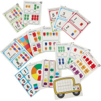 Vzdelávacie Montessori hra triedenia a počítania - Medvedíky - 44 prvkov