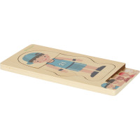 Drevené vrstvené Montessori puzzle Telo - chlapec
