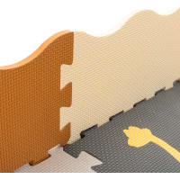 Penová puzzle podložka/ohrádka 36 prvkov - Dinosaury - 143 cm x 143 cm x1 cm