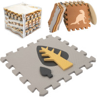 Penová puzzle podložka/ohrádka 36 prvkov - Dinosaury - 143 cm x 143 cm x1 cm
