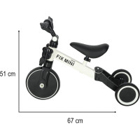 Trike Fix Mini trojkolka 3v1 s pedálmi - biela