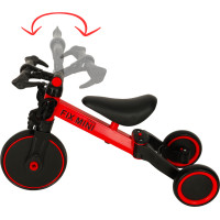 Trike Fix Mini trojkolka 3v1 s pedálmi - červená