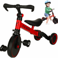 Trike Fix Mini trojkolka 3v1 s pedálmi - červená