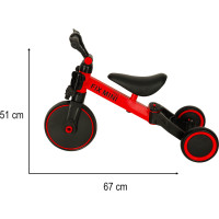 Trike Fix Mini trojkolka 3v1 s pedálmi - červená