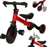 Trike Fix Mini trojkolka 3v1 s pedálmi - červená