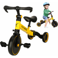 Trike Fix Mini trojkolka 3v1 s pedálmi - žltá