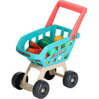 Pokladňa v supermarkete s nákupným vozíkom