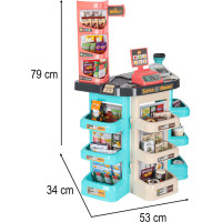 Pokladňa v supermarkete s nákupným vozíkom