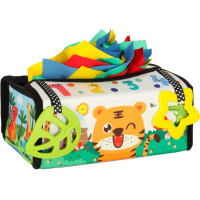 Senzorická Montessori podložka/box na obrúsky 2v1