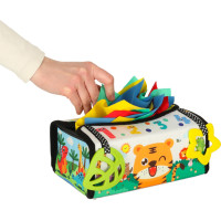 Senzorická Montessori podložka/box na obrúsky 2v1