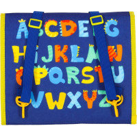 Zmyslová manipulačná Montessori quiet book - Modrá aktovka