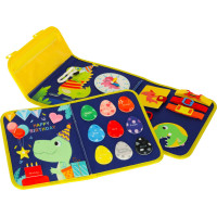 Zmyslová manipulačná Montessori quiet book - Modrá aktovka