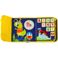 Zmyslová manipulačná Montessori quiet book - Modrá aktovka