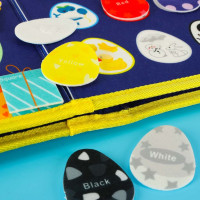 Zmyslová manipulačná Montessori quiet book - Modrá aktovka