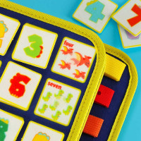 Zmyslová manipulačná Montessori quiet book - Modrá aktovka