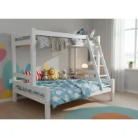 Detská poschodová posteľ s rozšíreným spodným lôžkom z masívu ROBUST 8X8 6A - 200x90 cm
