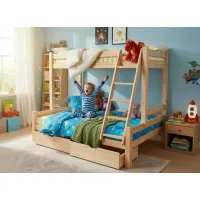 Detská poschodová posteľ s rozšíreným spodným lôžkom z masívu ROBUST 8X8 6A - 200x90 cm