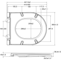 Isvea SISTEMA A WC sedadlo, SLIM, Soft Close, Easy Take, biela 40KF0200I