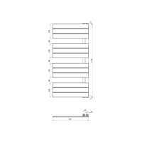 Aqualine MYTHOS vykurovacie teleso 500x1130mm, biela LLM511W