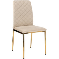 Jedálenská stolička MAVERIK Velvet - béžová/zlatá