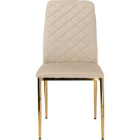 Jedálenská stolička MAVERIK Velvet - béžová/zlatá