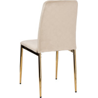 Jedálenská stolička MAVERIK Velvet - béžová/zlatá