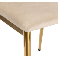 Jedálenská stolička MAVERIK Velvet - béžová/zlatá