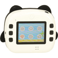 Detský instantný fotoaparát s tlačou - Panda - biely