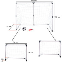Detská futbalová bránka 2v1 143x110x70 cm