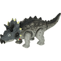 Diaľkovo ovládaný chodiaci dinosaurus RC Triceratops so zvukmi a svetlom