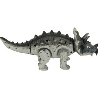Diaľkovo ovládaný chodiaci dinosaurus RC Triceratops so zvukmi a svetlom