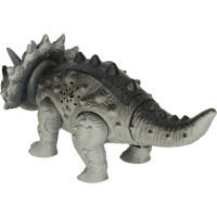 Diaľkovo ovládaný chodiaci dinosaurus RC Triceratops so zvukmi a svetlom