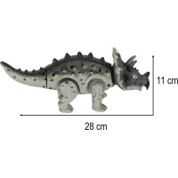 Diaľkovo ovládaný chodiaci dinosaurus RC Triceratops so zvukmi a svetlom
